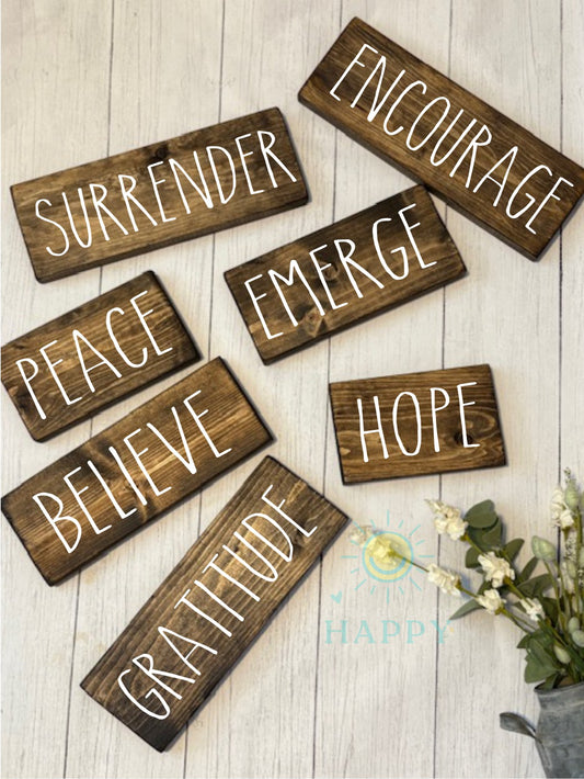 Word of the Year - Wood Block